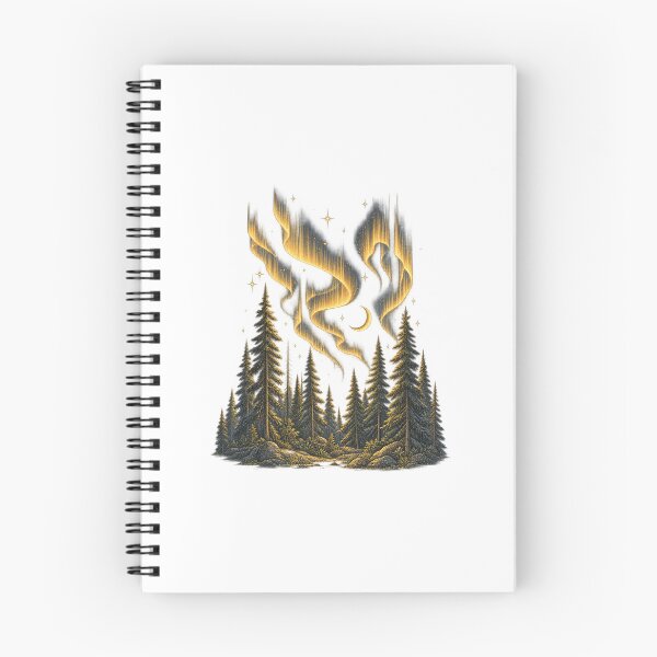 Item preview, Aurora Pine Forest | Moonlit Northern Lights Art | Celestial Nature Lover Gift designed and sold by Brackenlume Studio.