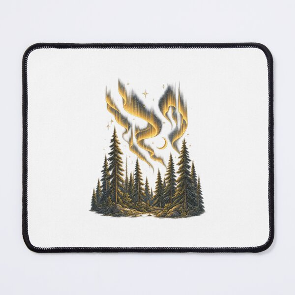 Item preview, Aurora Pine Forest | Moonlit Northern Lights Art | Celestial Nature Lover Gift designed and sold by Brackenlume Studio.