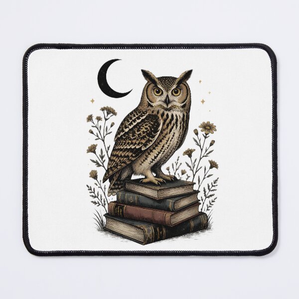 Item preview, Copy of Vintage Wise Owl Standing on Stack of Books Knowledge Art designed and sold by Pyt27.