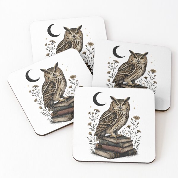 Item preview, Copy of Vintage Wise Owl Standing on Stack of Books Knowledge Art designed and sold by Pyt27.