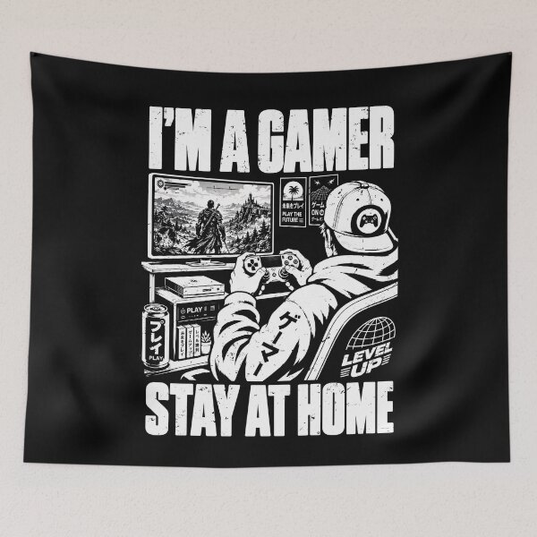Item preview, I'm a Gamer Stay at Home Graphic Design designed and sold by rafaeltto.