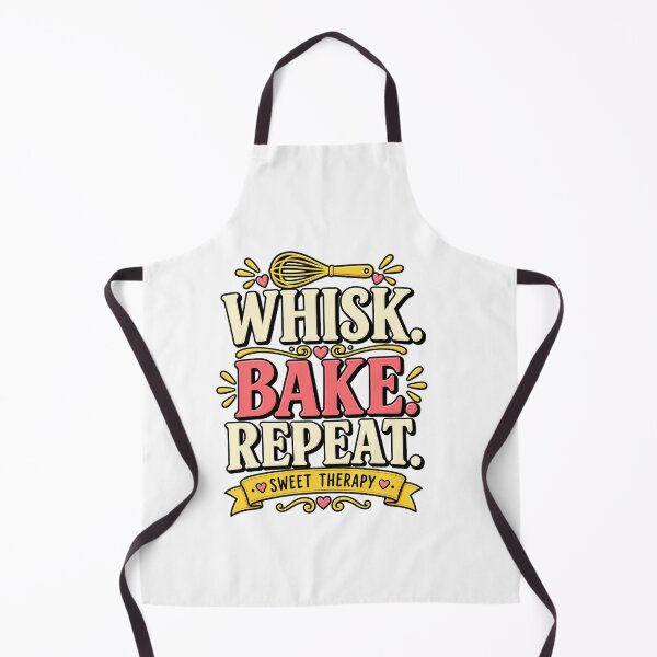 Item preview, Whisk Bake Repeat – Cute Baking Lover Retro Typography designed and sold by SophistiPrints.