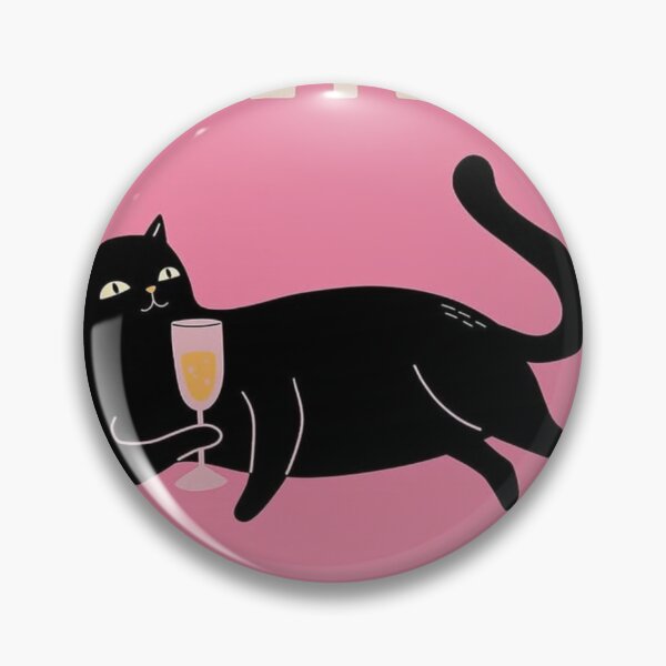 Item preview, Do It For The Plot Funny Black Cat Champagne Pink Poster designed and sold by cezzarie.