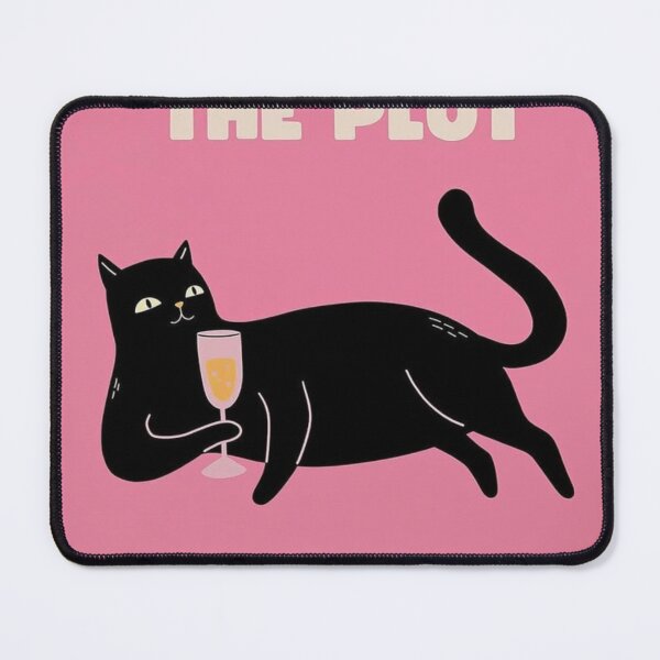 Item preview, Do It For The Plot Funny Black Cat Champagne Pink Poster designed and sold by cezzarie.