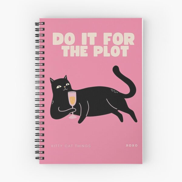 Item preview, Do It For The Plot Funny Black Cat Champagne Pink Poster designed and sold by cezzarie.