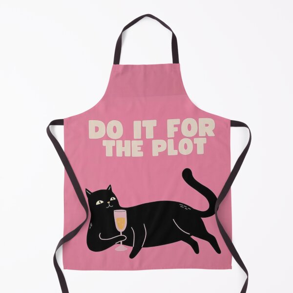Item preview, Do It For The Plot Funny Black Cat Champagne Pink Poster designed and sold by cezzarie.