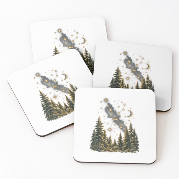 Item preview, Orion Constellation | Moonlit Pine Forest Star Art | Winter Stargazer Gift designed and sold by Brackenlume Studio.