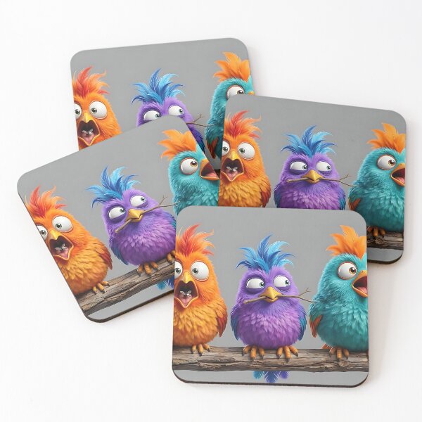 Item preview, Funny Goofy Birds and Butterflies 3D Art designed and sold by ToxicInkArt.