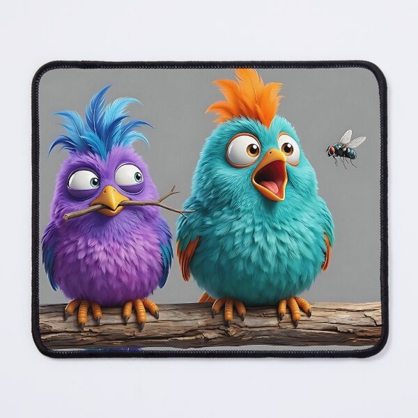 Item preview, Funny Goofy Birds and Butterflies 3D Art designed and sold by ToxicInkArt.
