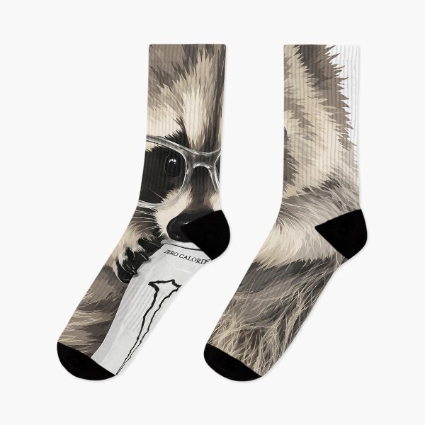 Item preview, Raccoon with Glasses and Drink designed and sold by andrewccrow.