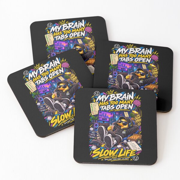 Item preview, My Brain Has Too Many Tabs Open – Funny Chill Duck Gamer Design designed and sold by SilverLook48.
