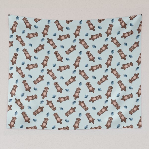 Item preview, Floating Otter with Shell designed and sold by ClarissaDoodles.