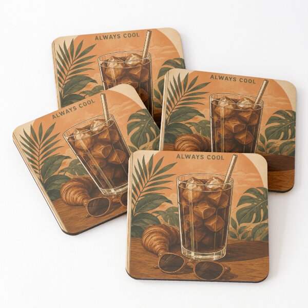 Item preview, Iced Coffee Club Retro Poster – Summer Coffee Kitchen Wall Art designed and sold by Watchyyy.