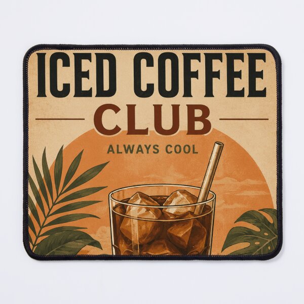 Item preview, Iced Coffee Club Retro Poster – Summer Coffee Kitchen Wall Art designed and sold by Watchyyy.