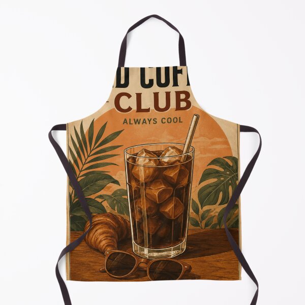 Item preview, Iced Coffee Club Retro Poster – Summer Coffee Kitchen Wall Art designed and sold by Watchyyy.