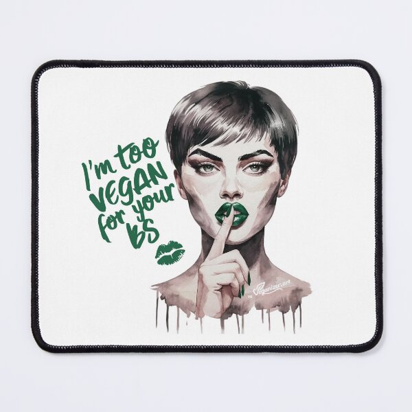 Item preview, Too Vegan For Your BS Watercolor Art designed and sold by Veganizer.art.