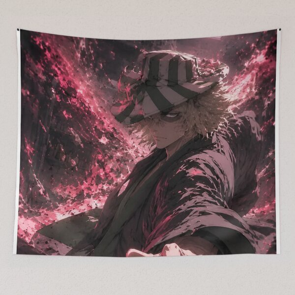 Item preview, Kisuke Urahara Bleach Anime Artwork – Pink Energy Sword Warrior designed and sold by Dyan4.