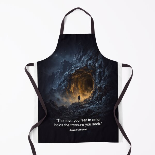 Item preview, Joseph Campbell Quote - "The Cave You Fear To Enter Holds The Treasure You Seek" designed and sold by fjeddik.