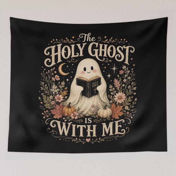 Item preview, The Holy Ghost Is With Me – Cute Christian Halloween Faith designed and sold by will freed18.