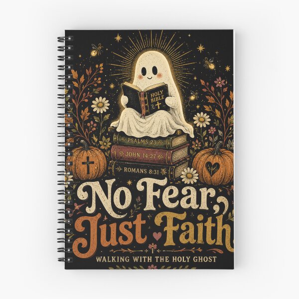 Item preview, No Fear Just Faith – Cute Holy Ghost Christian Halloween Bible designed and sold by will freed18.