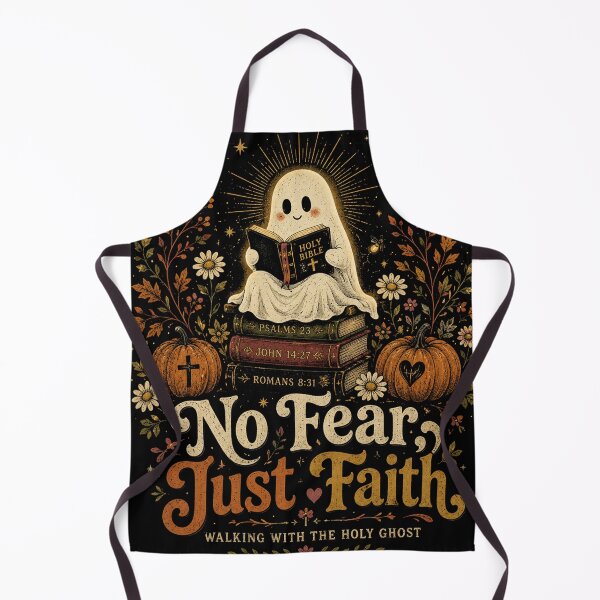 Item preview, No Fear Just Faith – Cute Holy Ghost Christian Halloween Bible designed and sold by will freed18.