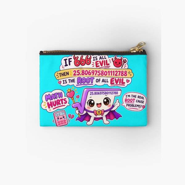 Item preview, HALLOWEEN COLLECTION - IF 666 IS ALL EVIL THEN 25.80697580112788 IS THE ROOT OF ALL EVIL MATH HURTS v1 designed and sold by WheelieGdArt.