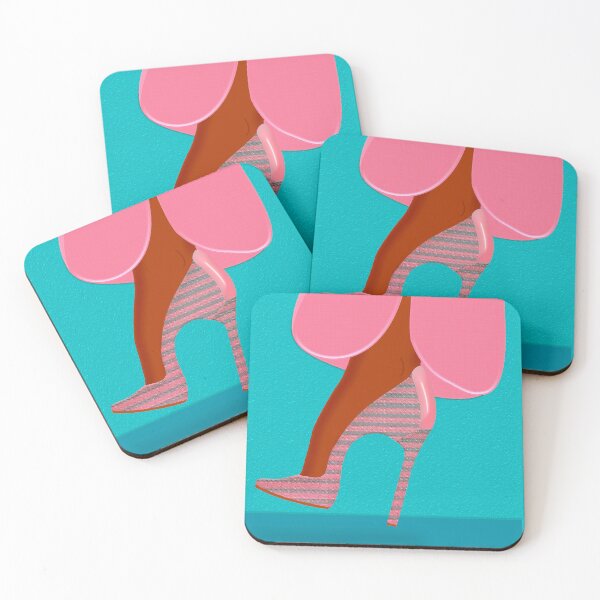 Item preview, Pink trouser and colorful high heel shoe designed and sold by Yamy Morrell Art and Design.