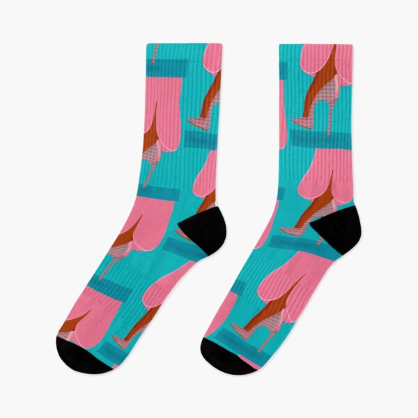 Item preview, Pink trouser and colorful high heel shoe designed and sold by Yamy Morrell Art and Design.