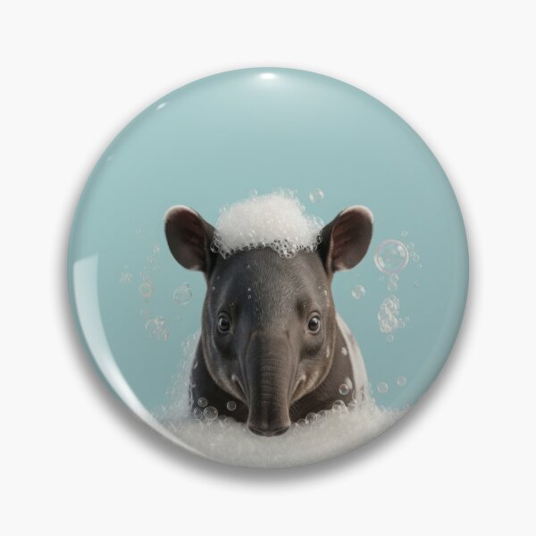 Item preview, Baby Tapir Bubble Bath Cute Nursery Bathroom Wall Art designed and sold by LazyOwlStore.