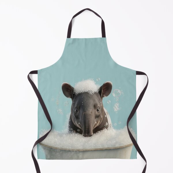 Item preview, Baby Tapir Bubble Bath Cute Nursery Bathroom Wall Art designed and sold by LazyOwlStore.