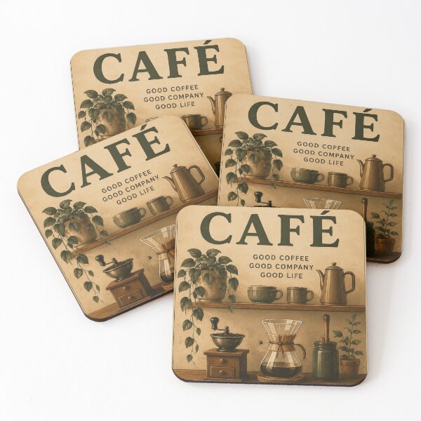 Item preview, Home Café Vintage Poster – Coffee Bar Kitchen Wall Art designed and sold by Watchyyy.