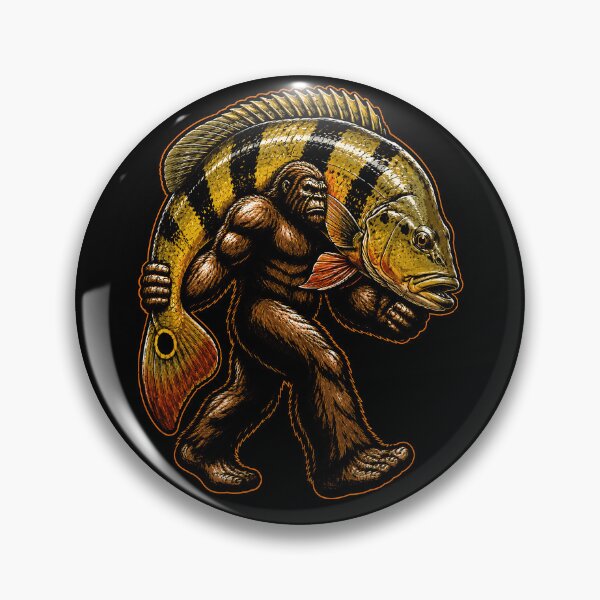 Item preview, Bigfoot carrying a giant fish graphic design designed and sold by rafaeltto.