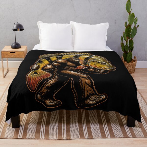 Item preview, Bigfoot carrying a giant fish graphic design designed and sold by rafaeltto.