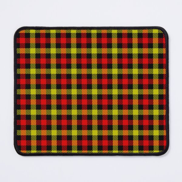 Item preview, Red And Yellow Gingham Check Black  designed and sold by PatternTitan.