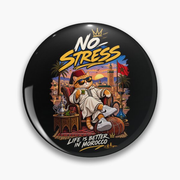 Item preview, No Stress Just Morocco – Funny Moroccan Cat Travel Design designed and sold by SilverLook48.