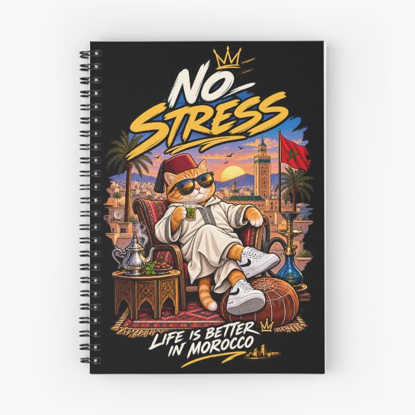 Item preview, No Stress Just Morocco – Funny Moroccan Cat Travel Design designed and sold by SilverLook48.