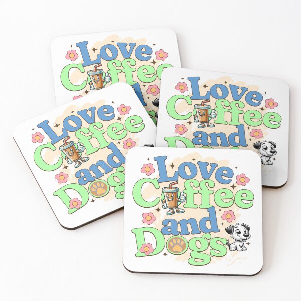 Item preview, Love Coffee and Dogs – Cute Dog Lover Coffee Design designed and sold by LinaDesign Store.
