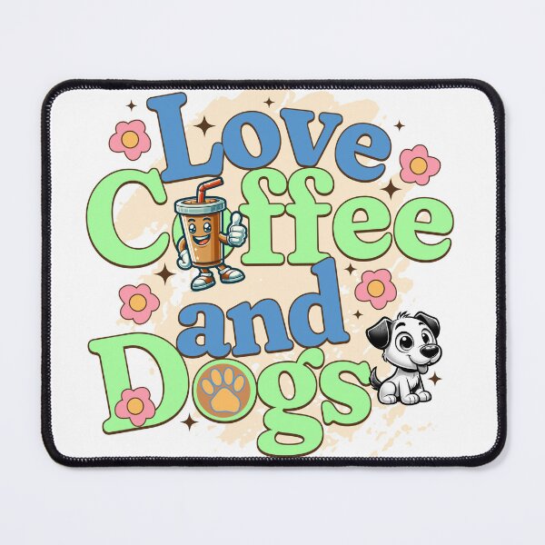 Item preview, Love Coffee and Dogs – Cute Dog Lover Coffee Design designed and sold by LinaDesign Store.