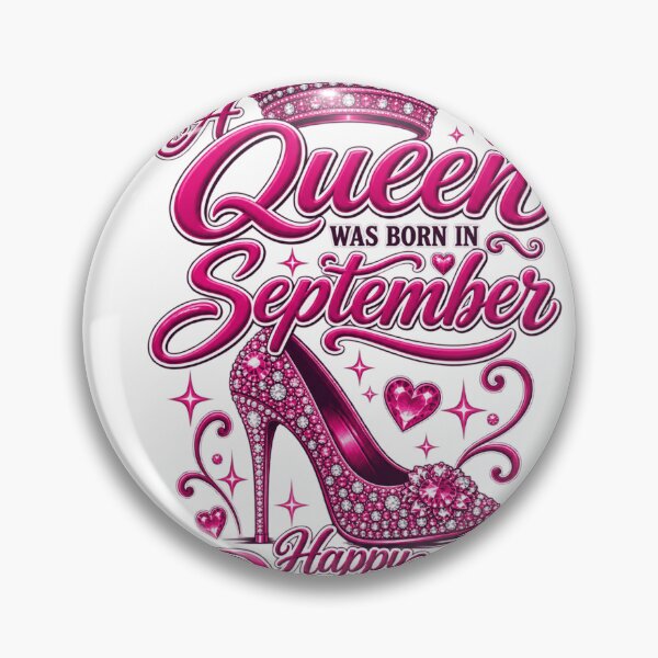 Item preview, A Queen Was Born In September Pink Crown Heels Birthday designed and sold by WearTheVibe Store.