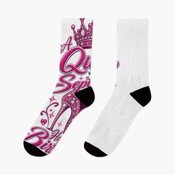 Item preview, A Queen Was Born In September Pink Crown Heels Birthday designed and sold by WearTheVibe Store.
