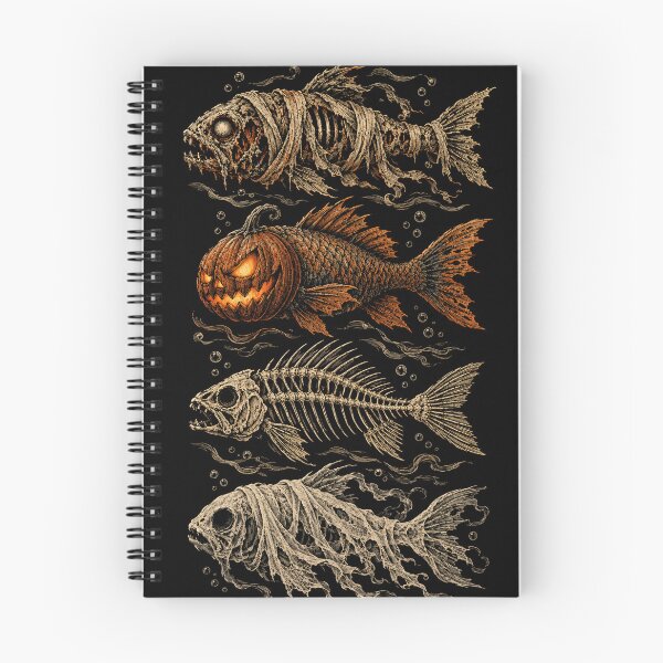 Item preview, Halloween Trout Fish Ghost Pumpkin Skeleton Mummy designed and sold by will freed18.