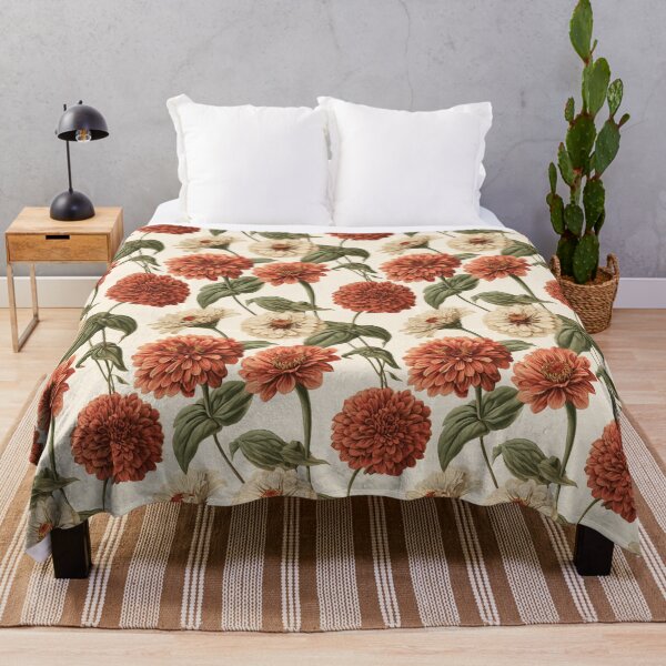 Item preview, Artistic Zinnia Print - Flower Floral Pattern - Christmas Gifts For Mom designed and sold by RoyalStarsPatts.