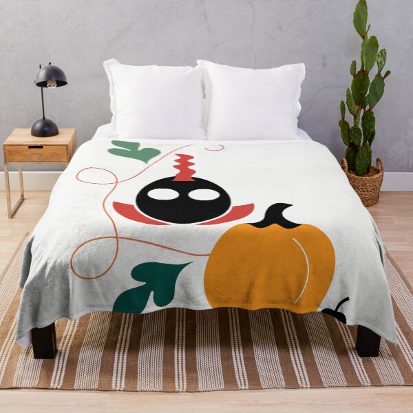 Item preview, Minimalist Cute Ghost With Pumpkin designed and sold by IntelliMindDesigns.