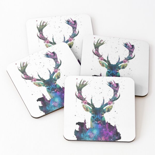 Item preview, Mystic Cosmic Galaxy Stag Artwork designed and sold by NovaPrintLab92.