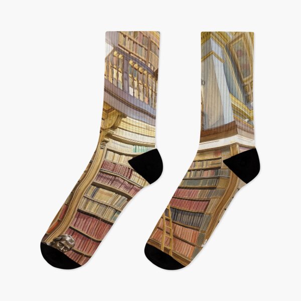 Item preview, Grand Bibliothèque Interior — Historic Reading Room Watercolor  designed and sold by M.ALK.Watercolor.