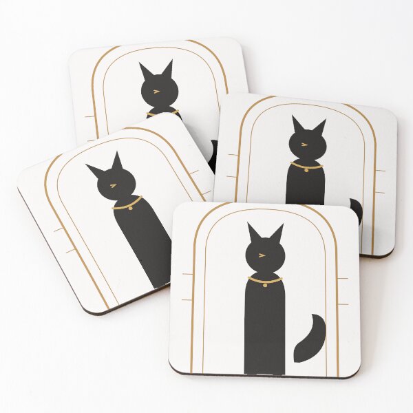 Item preview, Bastet Egyptian Cat Goddess Minimalist Art - إلهة القطط الفرعونية designed and sold by Nilestudio.