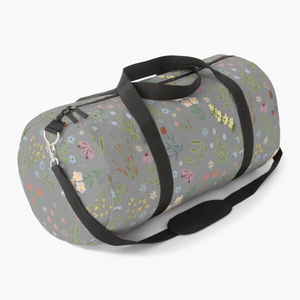 Item preview, Hand Drawn Cottage Garden Flowers on Gray designed and sold by KSimpson838.