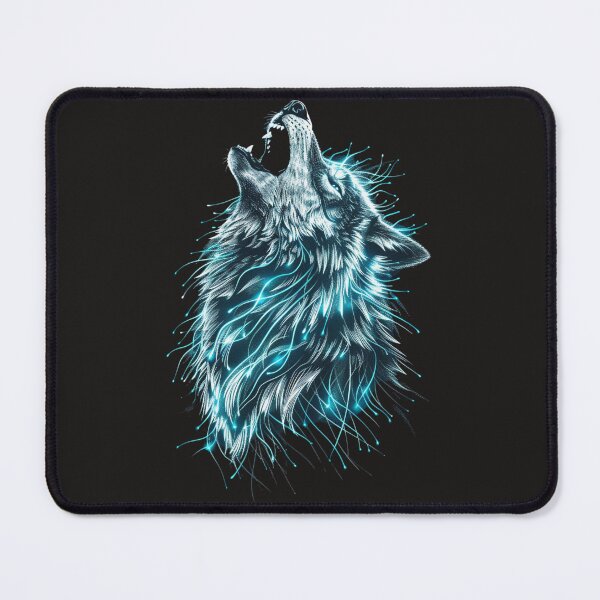 Item preview, A howling wolf with shimmering, metallic fur designed and sold by STATIC SOUL.