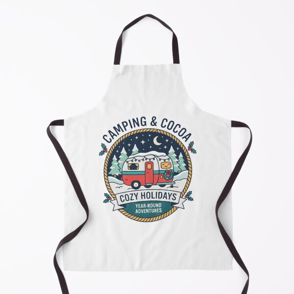 Item preview, Camping & Cocoa - Cozy Holidays Christmas Camper Adventure designed and sold by MyHappyArtShop.