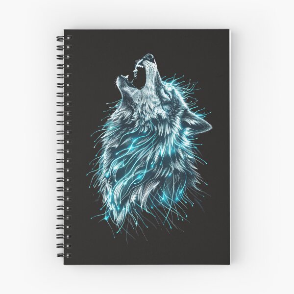 Item preview, A howling wolf with shimmering, metallic fur designed and sold by STATIC SOUL.